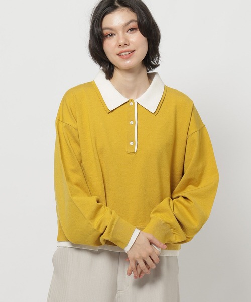 niko and...(ニコアンド)の「襟レイヤーニットプルオーバー(ニット/セーター・レディース・グレー/ネイビー/マスタード・MEDIUM/LARGE)」の18枚目の写真