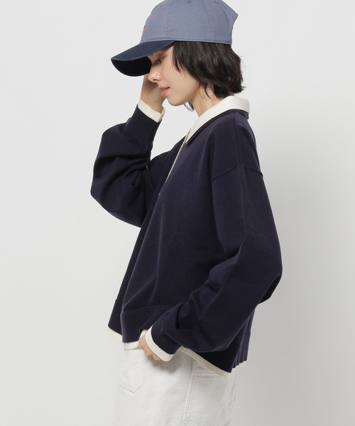 niko and...(ニコアンド)の「襟レイヤーニットプルオーバー(ニット/セーター・レディース・グレー/ネイビー/マスタード・MEDIUM/LARGE)」の15枚目の写真