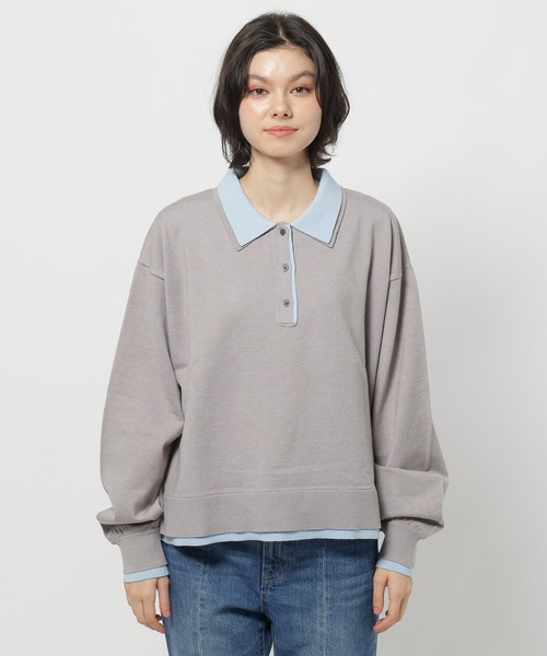 niko and...(ニコアンド)の「襟レイヤーニットプルオーバー(ニット/セーター・レディース・グレー/ネイビー/マスタード・MEDIUM/LARGE)」の19枚目の写真