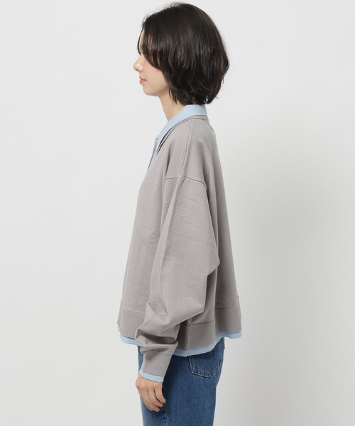 niko and...(ニコアンド)の「襟レイヤーニットプルオーバー(ニット/セーター・レディース・グレー/ネイビー/マスタード・MEDIUM/LARGE)」の20枚目の写真