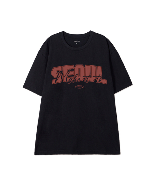 MAKEITTO（メイキット）の「[SEOUL] CREW NECK TEE_BLACK（Tシャツ/カットソー・メンズ・その他・MEDIUM/LARGE/X-LARGE/XX-LARGE）」の2枚目の写真