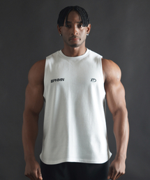 PHERMENON（フェルメノン）の「ジムスタンダードロゴスリーブレス - ホワイト（Tシャツ/カットソー）」