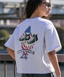 CONVERSE JACK PURCELL/コンバース ジャックパーセル ワンポイント刺繍 アソートプリント コンパクト 半袖Tシャツ