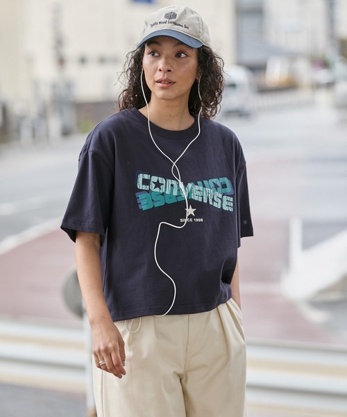 CONVERSE(コンバース)の「CONVERSE JACK PURCELL/コンバース ジャックパーセル ワンポイント刺繍 アソートプリント コンパクト 半袖Tシャツ(Tシャツ/カットソー・レディース・ホワイト系1/ホワイト系/ブラック/ネイビー系/ブルー/グレー系/オフホワイト/ブルー系/ブラック系/パープル/オートミール/ネイビー/グレー系1/グリーン系/グリーン・M)」の22枚目の写真