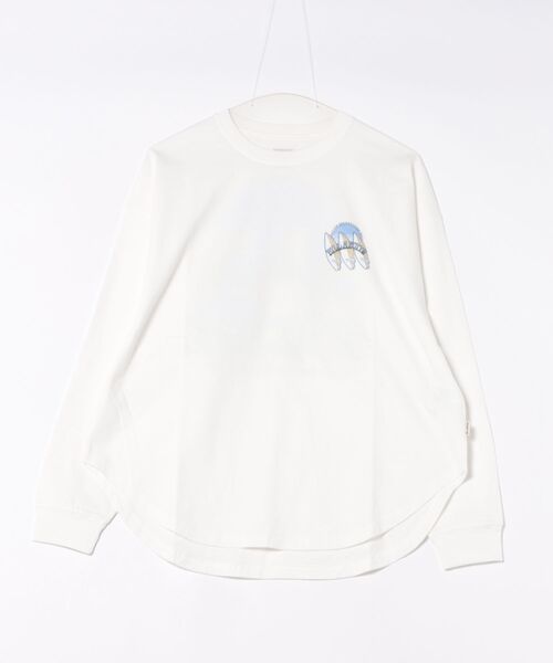 BILLABONG(ビラボン)の「BILLABONG ウィメンズ READY AND SET ROUND ロンT 【2026年春夏モデル】/ビラボンバックプリント長袖ロンT(Tシャツ/カットソー・レディース・オフホワイト/ホワイト/ターコイズブルー・MEDIUM)」の1枚目の写真