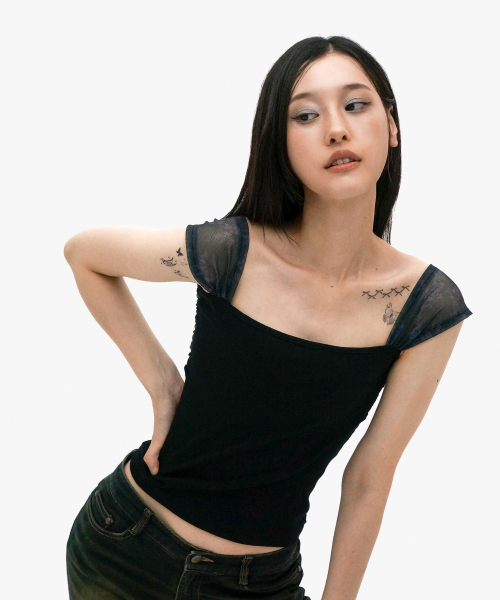 MIMI MONDE（ミミモンド）の「フェアリーベイビー タップ（ブラック）（Tシャツ/カットソー・レディース・その他・FREE）」の2枚目の写真