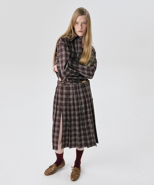 WNDERKAMMER(ブンダーカンマー)の「25プリーツスカート_ブラウン(スカート・レディース・その他・S/M)」の1枚目の写真