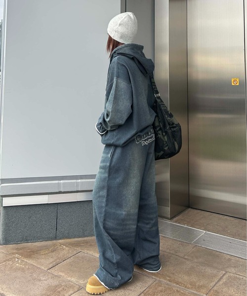 sedacle(セダクル)の「【26SS】デニムプリント加工スウェットパンツ(スウェットパンツ・メンズ・インディゴブルー・SMALL/LARGE/MEDIUM)」の6枚目の写真