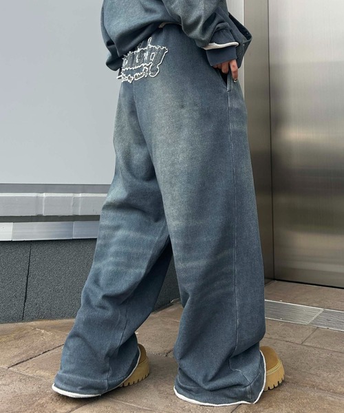 セール】【26SS】デニムプリント加工スウェットパンツ（スウェット