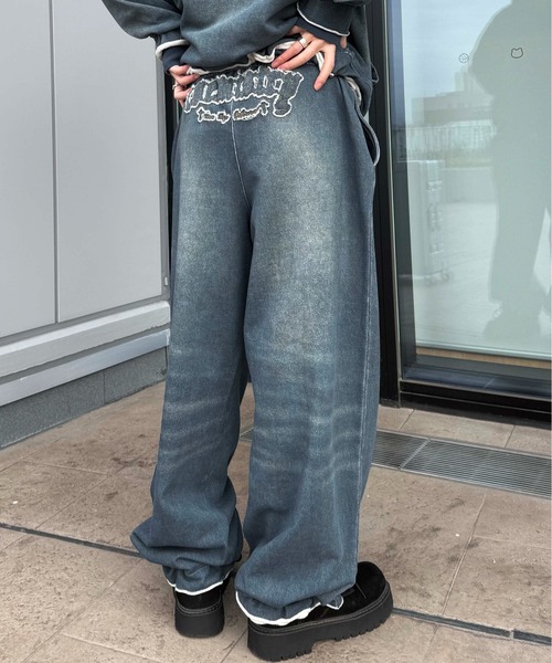 sedacle(セダクル)の「【26SS】デニムプリント加工スウェットパンツ(スウェットパンツ・メンズ・インディゴブルー・SMALL/LARGE/MEDIUM)」の13枚目の写真