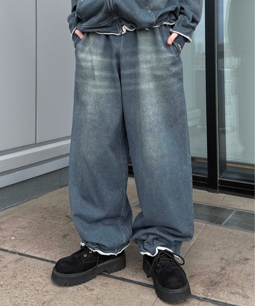 sedacle(セダクル)の「【26SS】デニムプリント加工スウェットパンツ(スウェットパンツ・メンズ・インディゴブルー・SMALL/LARGE/MEDIUM)」の10枚目の写真