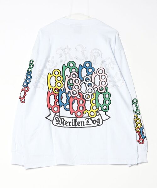 GALFY(ガルフィー)の「『GALFY/ガルフィー』メリケンHERTSロンTee【Z】(Tシャツ/カットソー・レディース・ブラック/ホワイト・L/XL)」の4枚目の写真