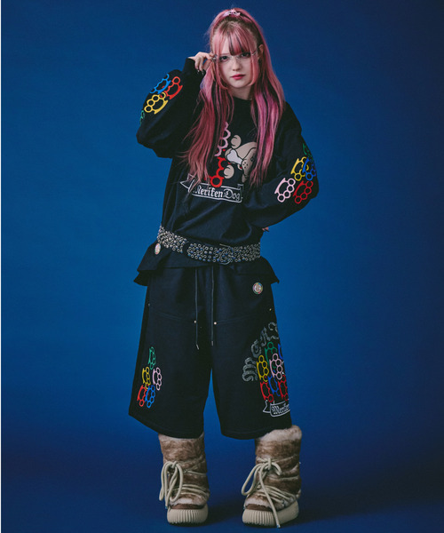 GALFY(ガルフィー)の「『GALFY/ガルフィー』メリケンHERTSロンTee【Z】(Tシャツ/カットソー・レディース・ブラック/ホワイト・L/XL)」の3枚目の写真