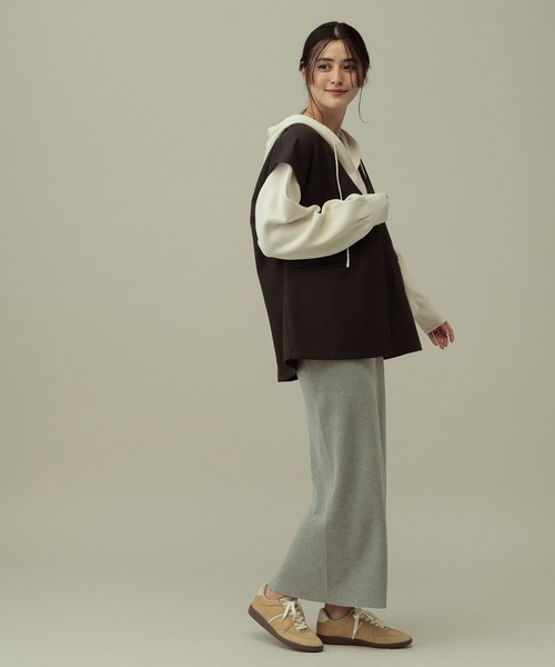 LAKOLE(ラコレ)の「12ゲージ総針ニットナロースカート / 639736(スカート・レディース・グリーン/ブラック/グレー・LARGE/MEDIUM)」の15枚目の写真