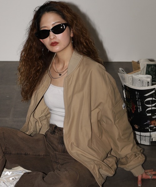 PRO CLUB (プロクラブ)の「PRO CLUB ボンバージャケット(MA-1・メンズ・シルバー/オリーブ/カーキ・XL/L/M/S/3XL/2XL)」の9枚目の写真