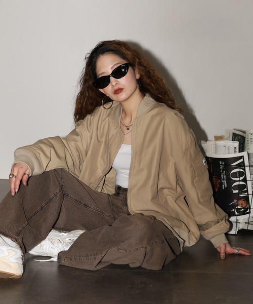 PRO CLUB (プロクラブ)の「PRO CLUB ボンバージャケット(MA-1・メンズ・シルバー/オリーブ/カーキ・XL/L/M/S/3XL/2XL)」の12枚目の写真