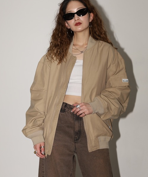 PRO CLUB (プロクラブ)の「PRO CLUB ボンバージャケット(MA-1・メンズ・シルバー/オリーブ/カーキ・XL/L/M/S/3XL/2XL)」の4枚目の写真