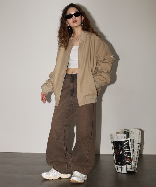 PRO CLUB (プロクラブ)の「PRO CLUB ボンバージャケット(MA-1・メンズ・シルバー/オリーブ/カーキ・XL/L/M/S/3XL/2XL)」の7枚目の写真