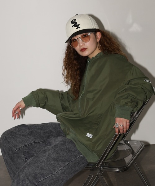 PRO CLUB (プロクラブ)の「PRO CLUB ボンバージャケット(MA-1・メンズ・シルバー/オリーブ/カーキ・XL/L/M/S/3XL/2XL)」の15枚目の写真