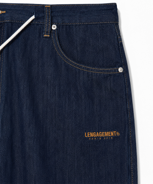 LENGAGEMENT（ランガージュマン）の「ヴィンテージリアルロングワイドストッパーデニムパンツ[インディゴブルー]（デニムパンツ・レディース・その他・M/S）」の5枚目の写真