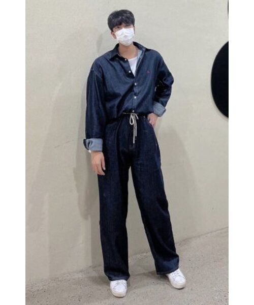 LENGAGEMENT（ランガージュマン）の「ヴィンテージリアルロングワイドストッパーデニムパンツ[インディゴブルー]（デニムパンツ・レディース・その他・M/S）」の4枚目の写真