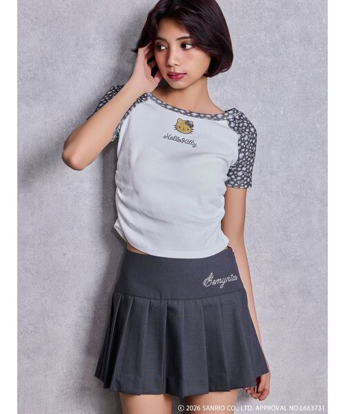 ハローキティコラボ(ハローキティコラボ)の「GYDA×ハローキティ レオパードラグランTシャツ(Tシャツ/カットソー・レディース・ベージュ/チャコールグレー/ピンク・FREE)」の11枚目の写真
