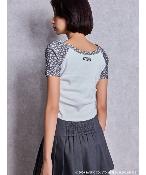 ハローキティコラボ(ハローキティコラボ)の「GYDA×ハローキティ レオパードラグランTシャツ(Tシャツ/カットソー・レディース・ベージュ/チャコールグレー/ピンク・FREE)」の12枚目の写真