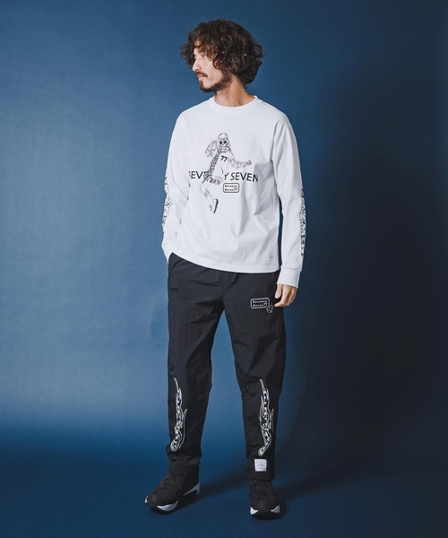 seventy seven(セブンティセブン)の「mlt5543-heavy onz USA cotton L-S t-shirts (77lady2) ロングスリーブTシャツ(7726S240)(Tシャツ/カットソー・メンズ・サンドベージュ/ホワイト/ブラック・XL/L/M/S)」の13枚目の写真