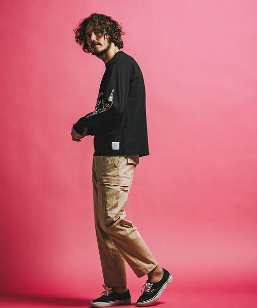 seventy seven(セブンティセブン)の「mlt5543-heavy onz USA cotton L-S t-shirts (77lady2) ロングスリーブTシャツ(7726S240)(Tシャツ/カットソー・メンズ・サンドベージュ/ホワイト/ブラック・XL/L/M/S)」の18枚目の写真