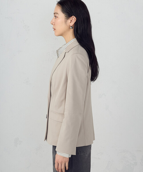 COMME CA ISM(コムサイズム)の「鹿の子ダブル ブレストテーラードジャケット(テーラードジャケット・レディース・ネイビー/ベージュ・LARGE/MEDIUM/SMALL/X-SMALL/X-LARGE)」の12枚目の写真