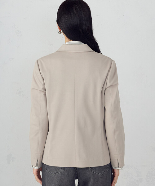COMME CA ISM(コムサイズム)の「鹿の子ダブル ブレストテーラードジャケット(テーラードジャケット・レディース・ネイビー/ベージュ・LARGE/MEDIUM/SMALL/X-SMALL/X-LARGE)」の13枚目の写真