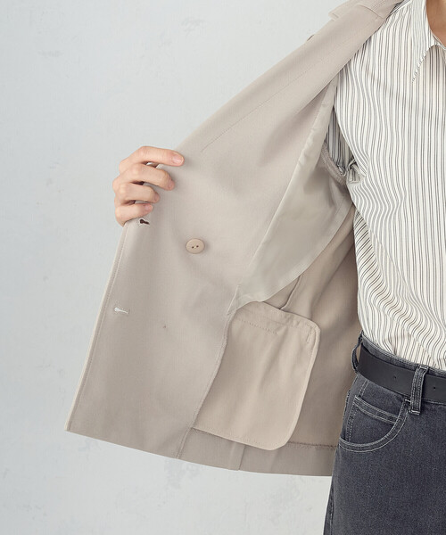 COMME CA ISM(コムサイズム)の「鹿の子ダブル ブレストテーラードジャケット(テーラードジャケット・レディース・ネイビー/ベージュ・LARGE/MEDIUM/SMALL/X-SMALL/X-LARGE)」の19枚目の写真