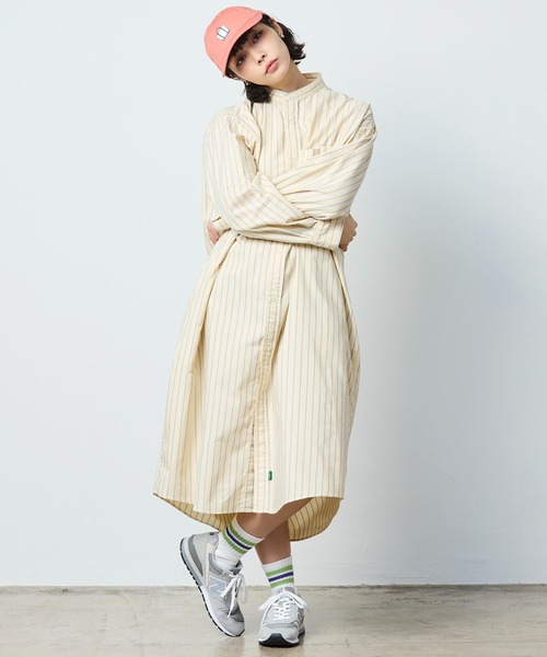 L.L.Bean（エルエルビーン）の「【JAPAN EDITION】オロノ・ロングスリーブ・ロング・シャツ（シャツワンピース・レディース・イエロー系その他/グレー系その他/グリーン系その他/ブルー系その他・MEDIUM）」の6枚目の写真