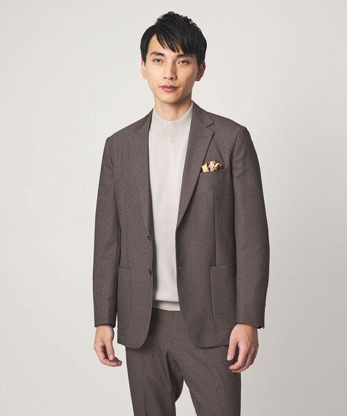 green label relaxing（グリーンレーベルリラクシング）の「A+ ポリエステル シャークスキン 2B スタンダード セットアップ ジャケット -ウォッシャブル・ストレッチ-（テーラードジャケット・メンズ・ダークグリーン/ブラウン系/ネイビー・XL/M/L/S）」の5枚目の写真