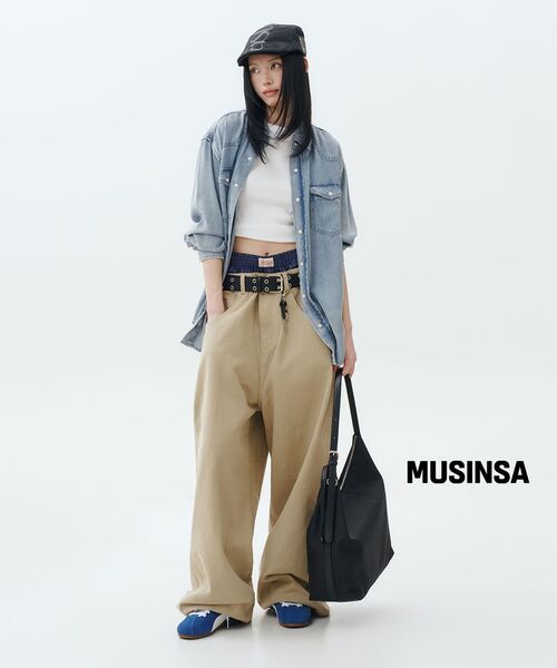 MUSINSA STANDARD WOMAN（ムシンサスタンダードウーマン）の「ウィメンズナイロンスラウチショルダーバッグ[ブラック]（ショルダーバッグ・レディース・その他・FREE）」の14枚目の写真
