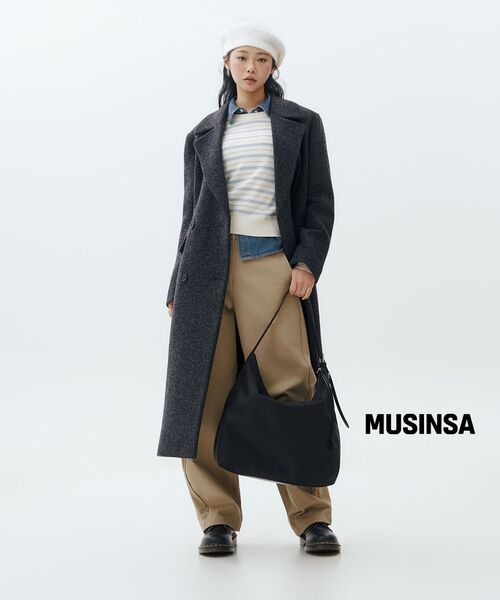 MUSINSA STANDARD WOMAN（ムシンサスタンダードウーマン）の「ウィメンズナイロンスラウチショルダーバッグ[ブラック]（ショルダーバッグ・レディース・その他・FREE）」の17枚目の写真