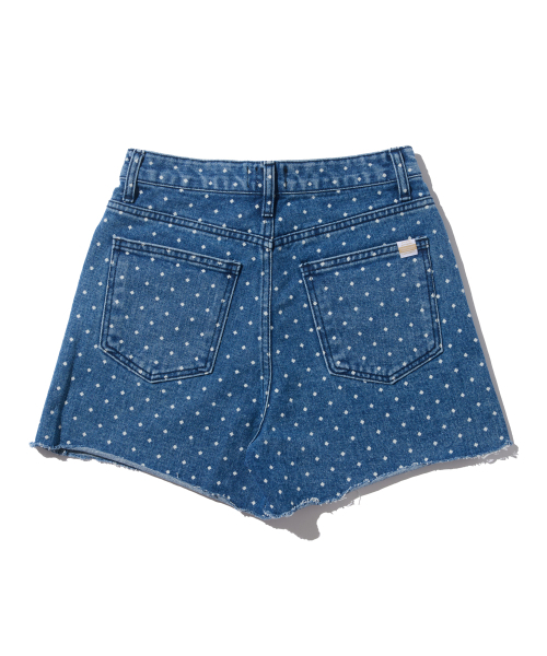 CARGOBROS FOR WOMAN（カーゴブロスフォーウィメン）の「ドットカットオフデニムショートパンツ（濃紺）（その他パンツ・レディース・その他・SMALL/MEDIUM/LARGE）」の2枚目の写真
