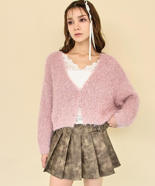 ANAP(アナップ)の「クロップドシャギー ラメカーディガン(カーディガン/ボレロ・レディース・ブラック/ピンク/ライトグレー・F)」の15枚目の写真
