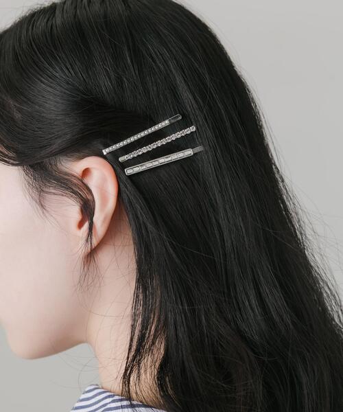 SMELLY(スメリー)の「ビジューパール3セットヘアピン(ヘアピン・レディース・シルバー系その他・-)」の3枚目の写真