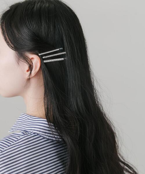 SMELLY(スメリー)の「ビジューパール3セットヘアピン(ヘアピン・レディース・シルバー系その他・-)」の4枚目の写真