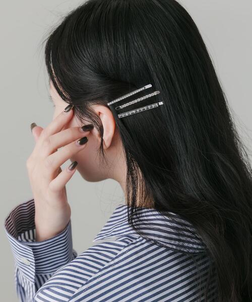 SMELLY(スメリー)の「ビジューパール3セットヘアピン(ヘアピン・レディース・シルバー系その他・-)」の5枚目の写真
