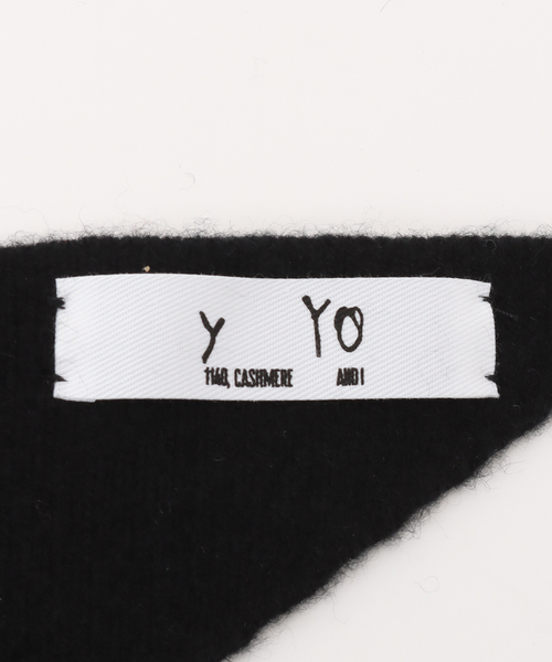 FRAMeWORK（フレームワーク）の「y YO/イーヨ hooded ストール（マフラー・レディース・グレー/ブラック・FREE）」の4枚目の写真