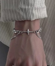 BENUSTA（ベヌスタ）の「A'GEM/9 × .kom 『BENUSTA /ベヌスタ』Crossbar Chain Bracelet/クロスバー チェーンブレスレット（ブレスレット）」