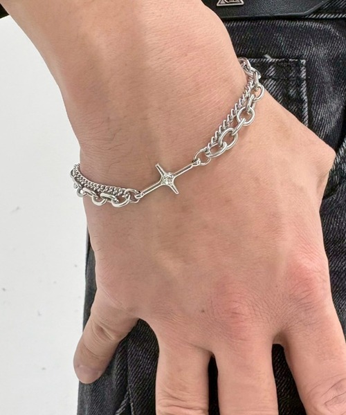 A'GEM/9 × .kom 『BENUSTA /ベヌスタ』Crossbar Chain Bracelet/クロス