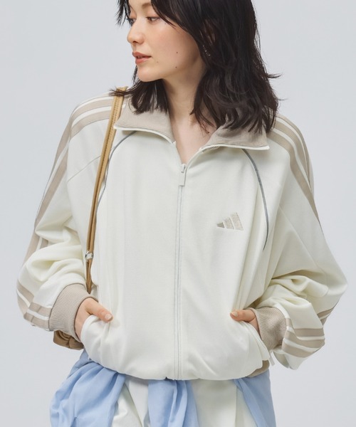 adidas(アディダス)の「アディダス adidas STSV トラックトップ(ジャージ・レディース・ブラック/オフホワイト/ブルー・M/L)」の2枚目の写真