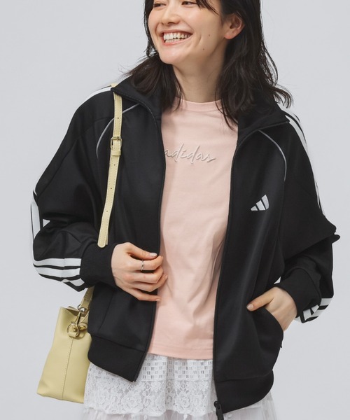 adidas(アディダス)の「アディダス adidas STSV トラックトップ(ジャージ・レディース・ブラック/オフホワイト/ブルー・M/L)」の1枚目の写真