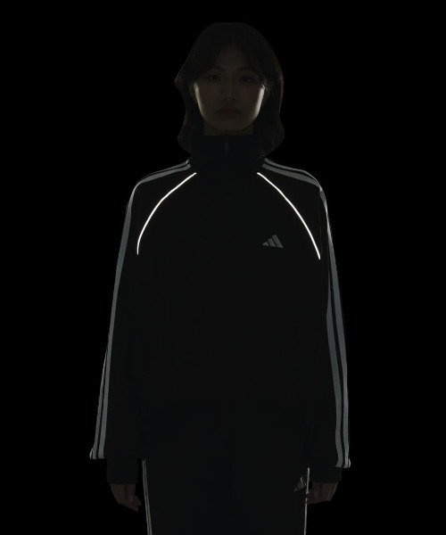 adidas(アディダス)の「アディダス adidas STSV トラックトップ(ジャージ・レディース・ブラック/オフホワイト/ブルー・M/L)」の10枚目の写真
