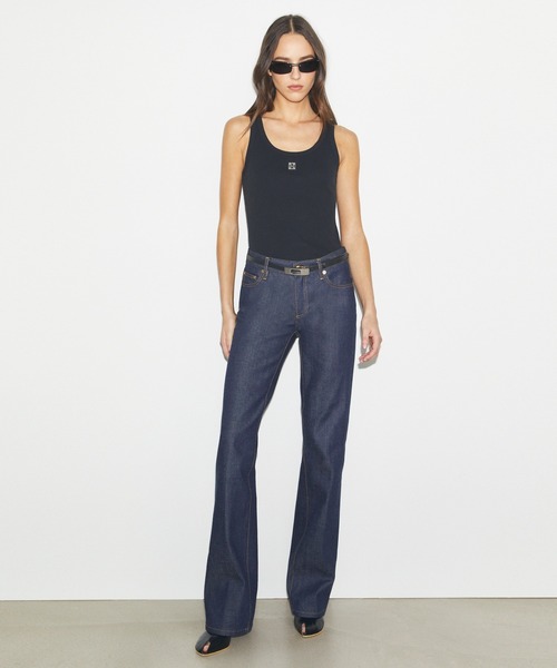 TORY BURCH(トリーバーチ)の「コットン スクープ タンクトップ(タンクトップ・レディース・ブラック/ホワイト・XS/S)」の1枚目の写真
