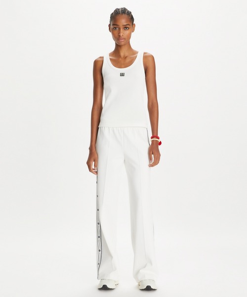 TORY BURCH(トリーバーチ)の「コットン スクープ タンクトップ(タンクトップ・レディース・ブラック/ホワイト・XS/S)」の5枚目の写真