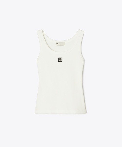 TORY BURCH(トリーバーチ)の「コットン スクープ タンクトップ(タンクトップ・レディース・ブラック/ホワイト・XS/S)」の6枚目の写真